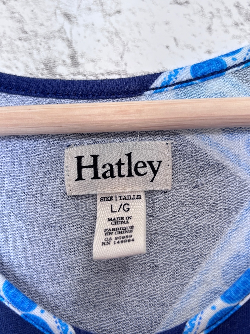Hatley Navy and Sky Blue Sleeveless Geometric Midi Dress - Picture 2 of 3